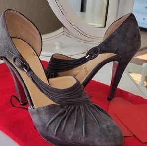 Christian Louboutin Charcoal Velvet
